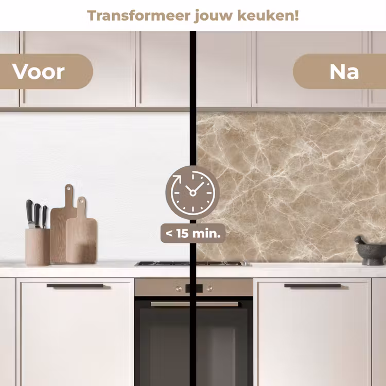 Keuken achterwand - Bruin - Kristaladers - Marmer — 3
