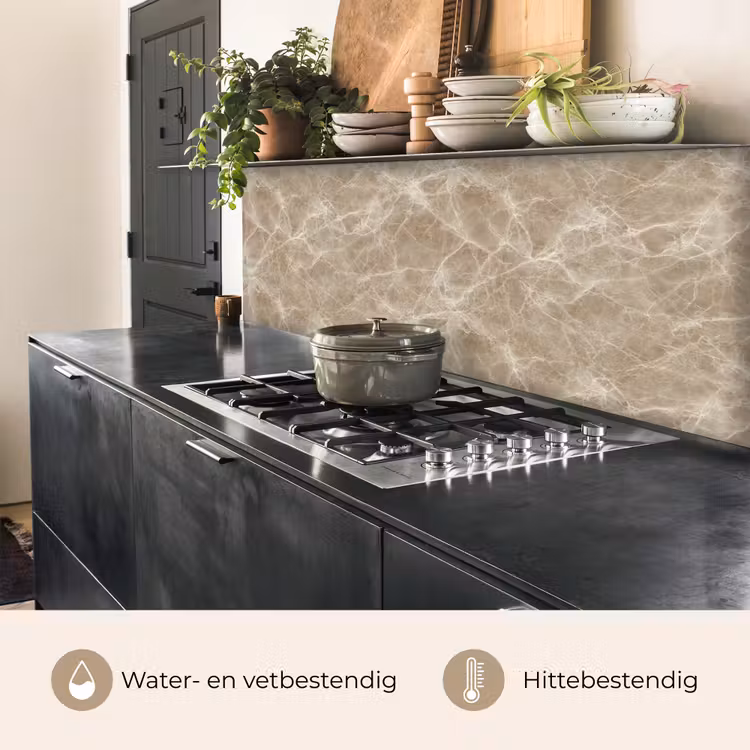 Keuken achterwand - Bruin - Kristaladers - Marmer — 5
