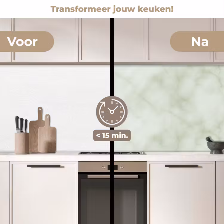 Keuken achterwand - Groen - Marmer - Aders — 3
