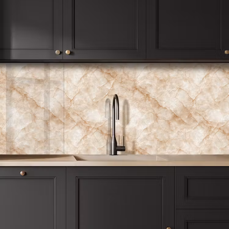 Keuken achterwand - Kristalstructuur - Bruin - Marmer — 6