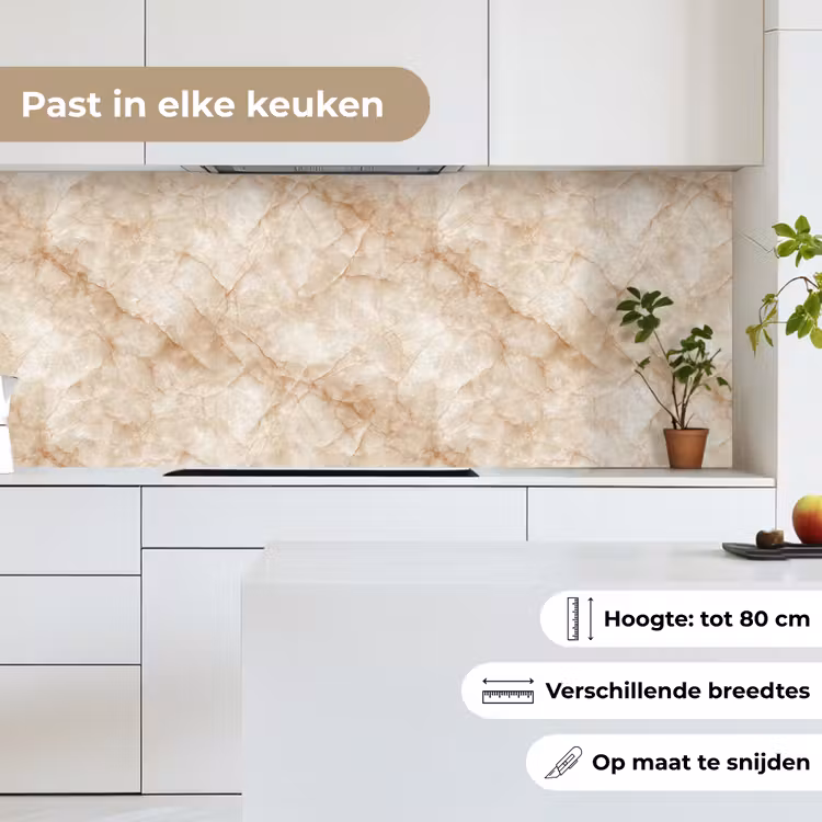 Keuken achterwand - Kristalstructuur - Bruin - Marmer — 7