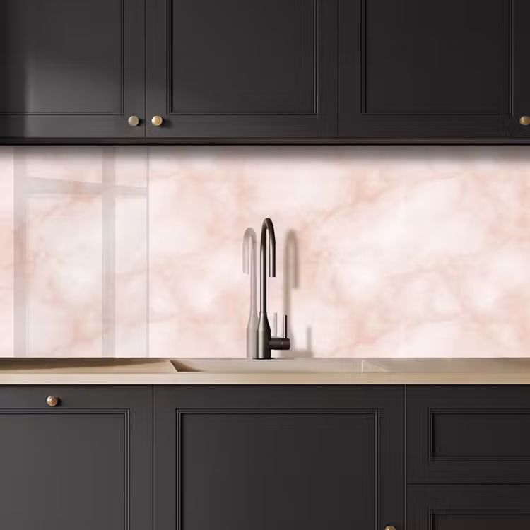Keuken achterwand - Roze - Marmer - Crème — 6