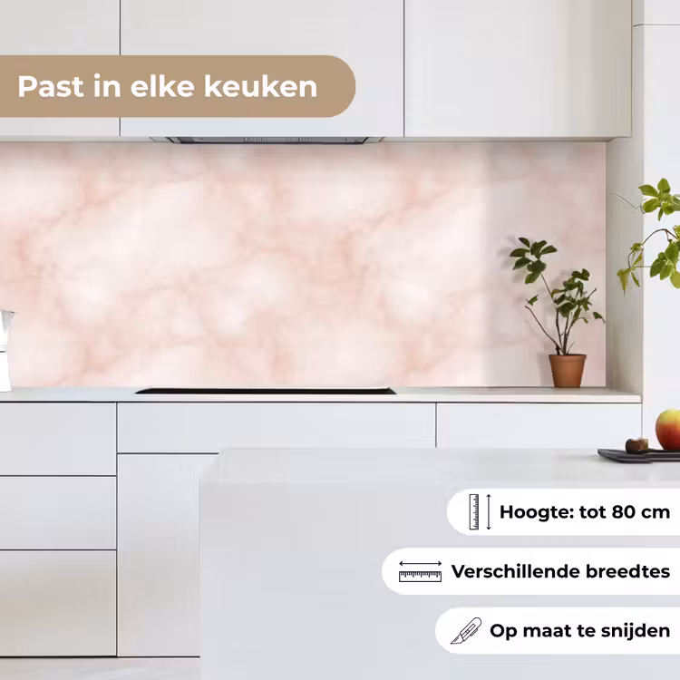 Keuken achterwand - Roze - Marmer - Crème — 7