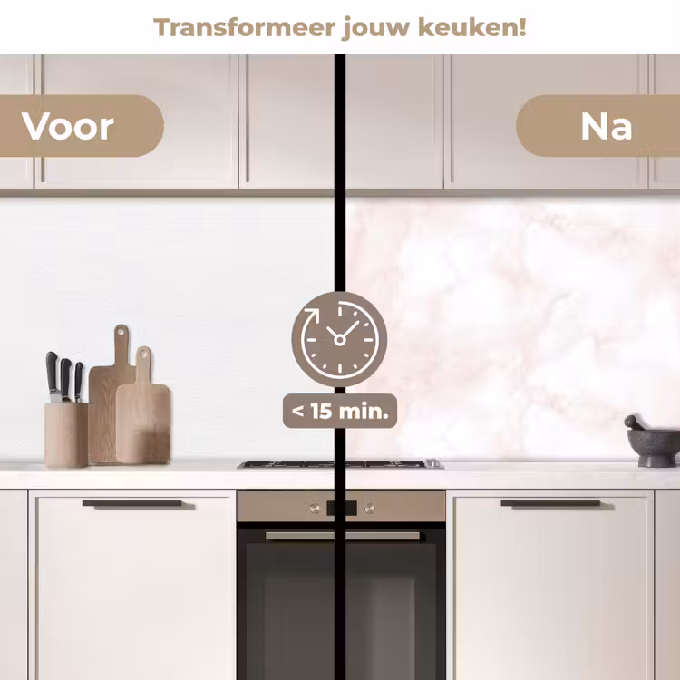 Keuken achterwand - Wolkenstructuur - Roze - Marmer — 3