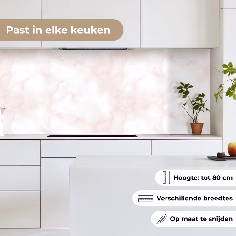 Keuken achterwand - Wolkenstructuur - Roze - Marmer — 7