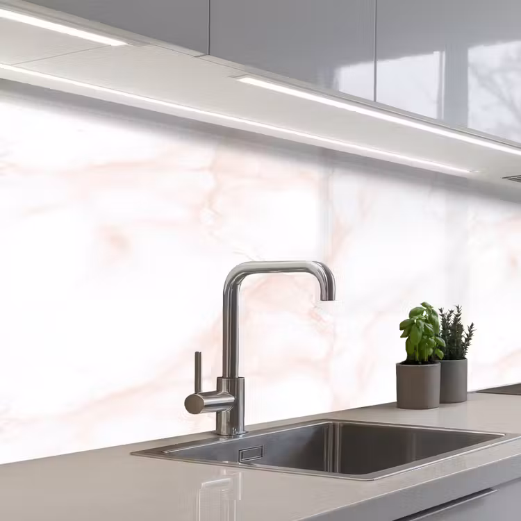 Keuken achterwand - Zalmroze - Marmer - Aders — 2