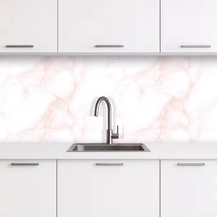 Keuken achterwand - Zalmroze - Marmer - Aders — 4