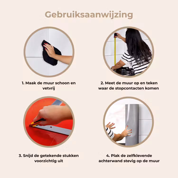Keuken achterwand - Zalmroze - Marmer - Aders — 9