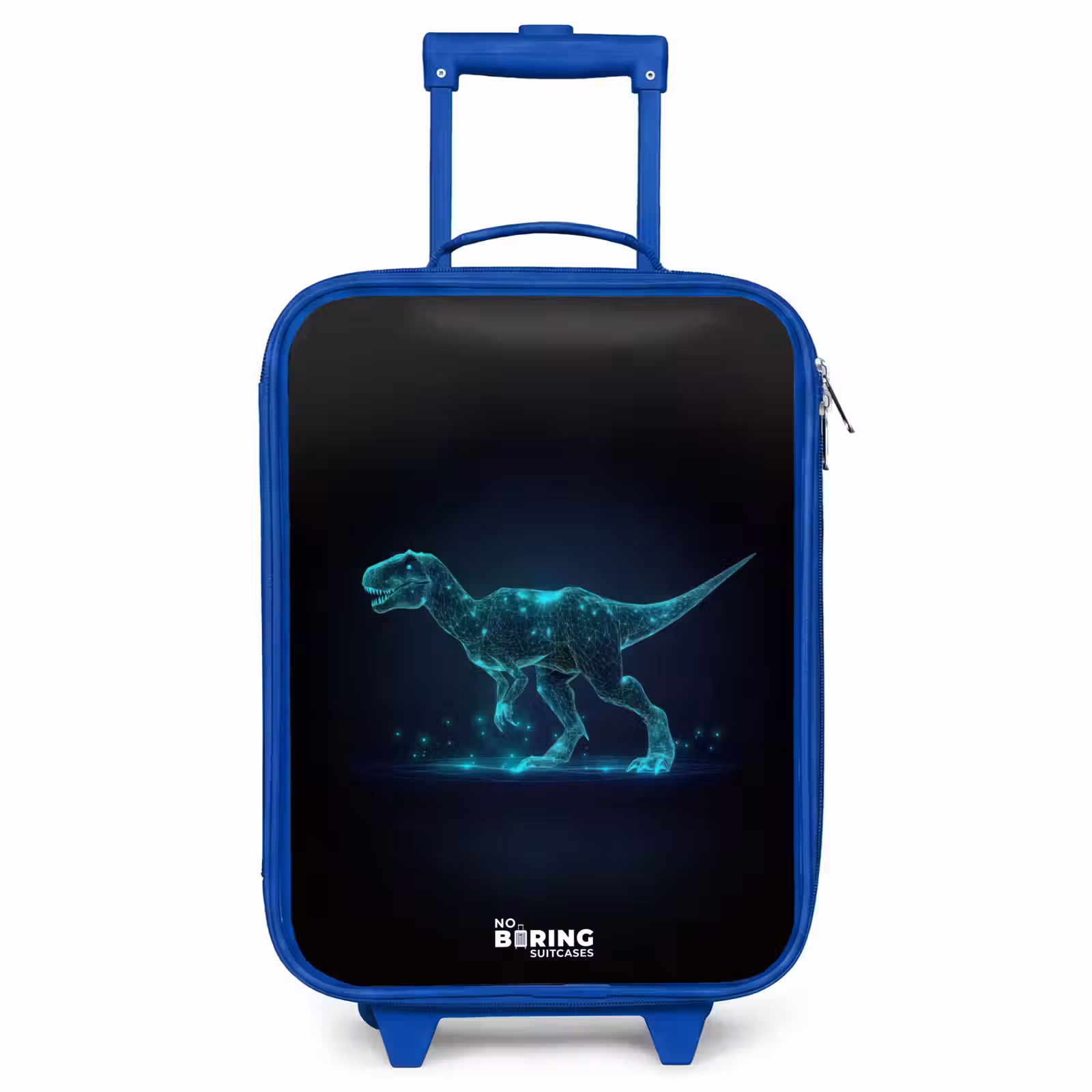 Kinderkoffer - Blauw - Digitale T-Rex in blauw lichtveld — 1