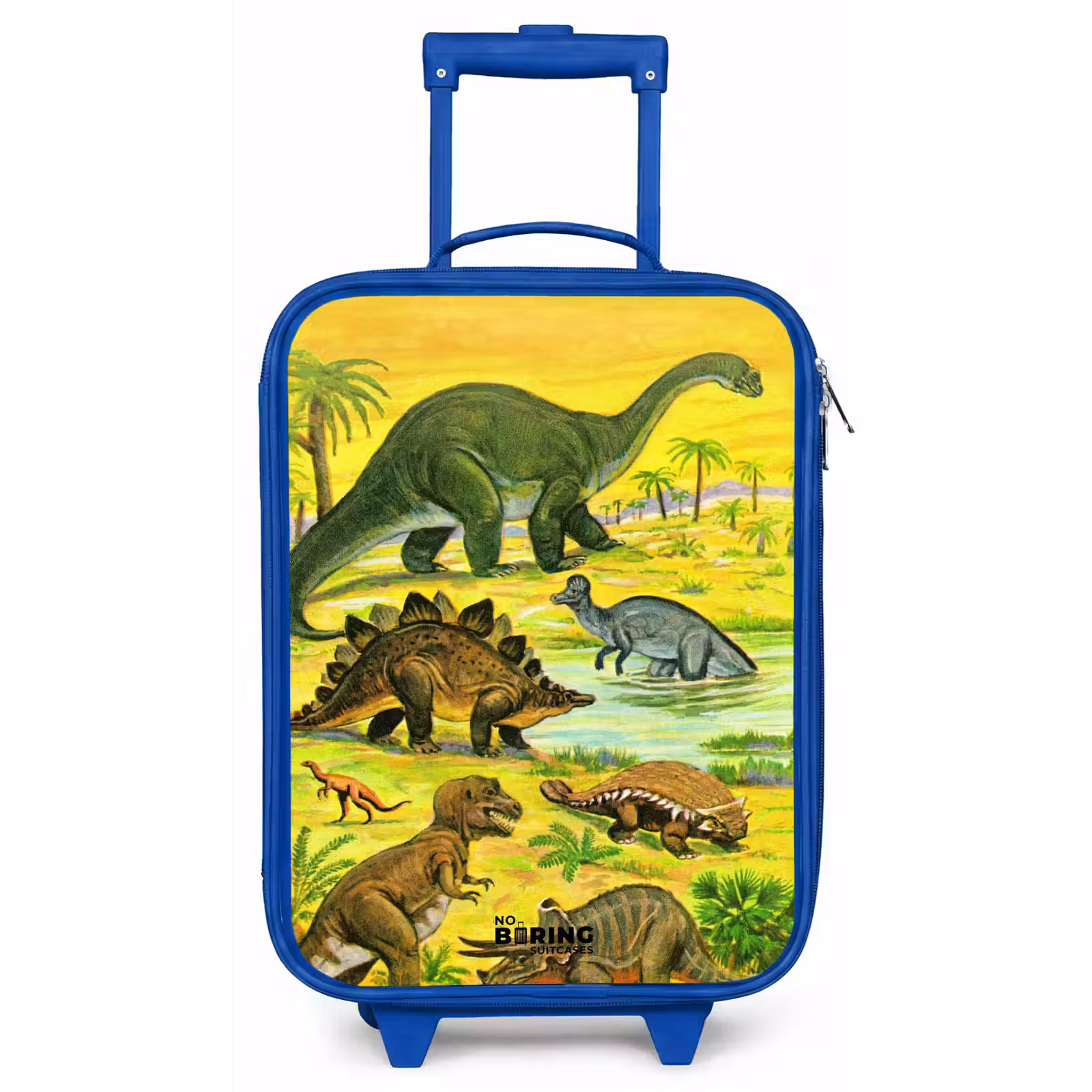 Kinderkoffer - Blauw - Dino's bij het water — 1