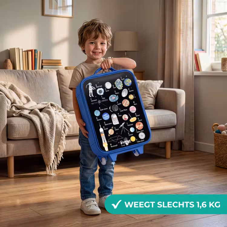 Kinderkoffer - Blauw - Alfabet in ruimte thema — 2