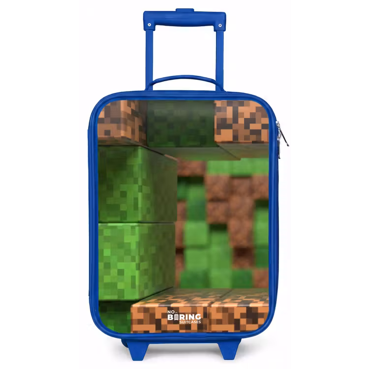Kinderkoffer - Blauw - Close-up met pixelachtige blokken — 1