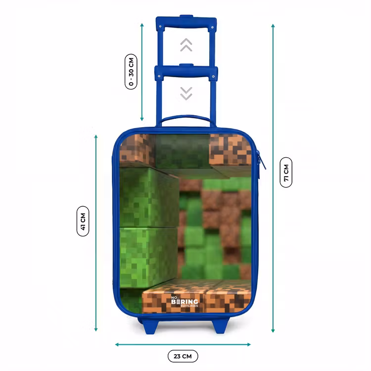 Kinderkoffer - Blauw - Close-up met pixelachtige blokken — 6