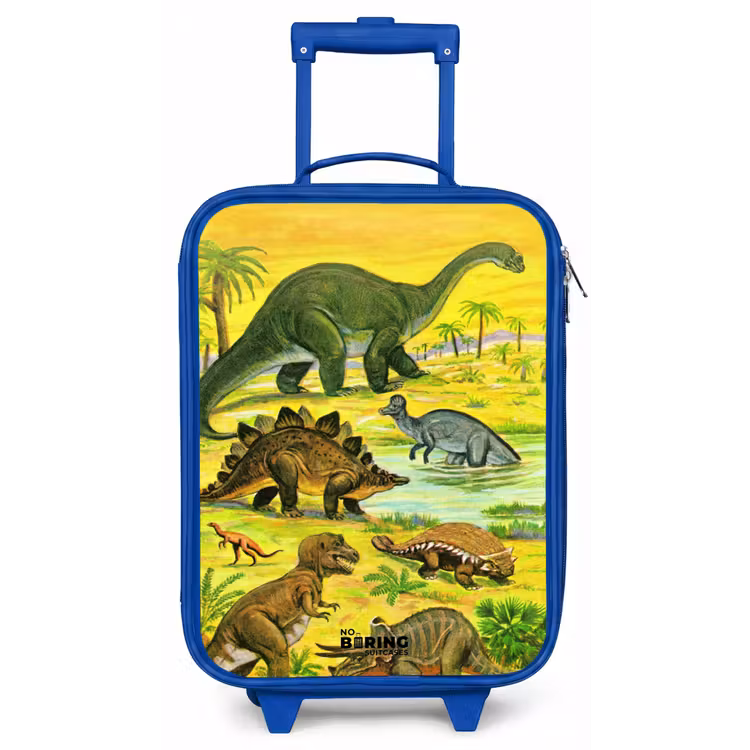 Kinderkoffer - Blauw - Dino's bij het water — 1