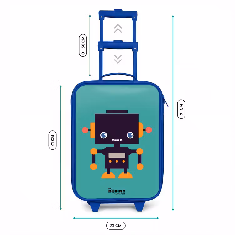 Kinderkoffer - Blauw - Groene robot — 6