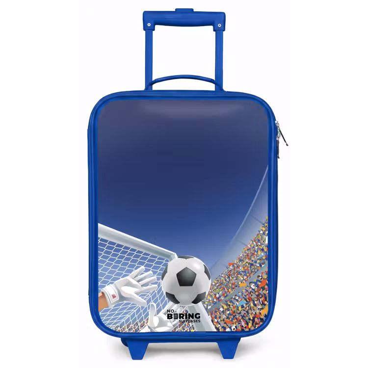 Kinderkoffer - Blauw - Keeper die een voetbal tegenhoud — 1