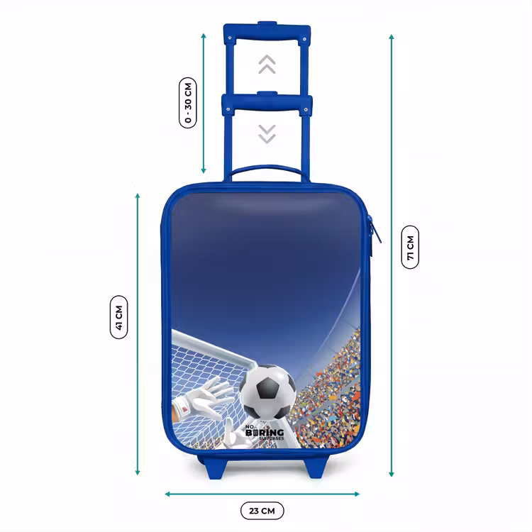 Kinderkoffer - Blauw - Keeper die een voetbal tegenhoud — 6