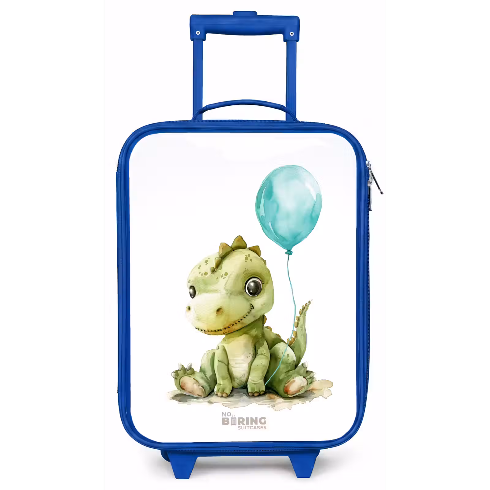 Kinderkoffer - Blauw - Dino met blauwe ballon — 1
