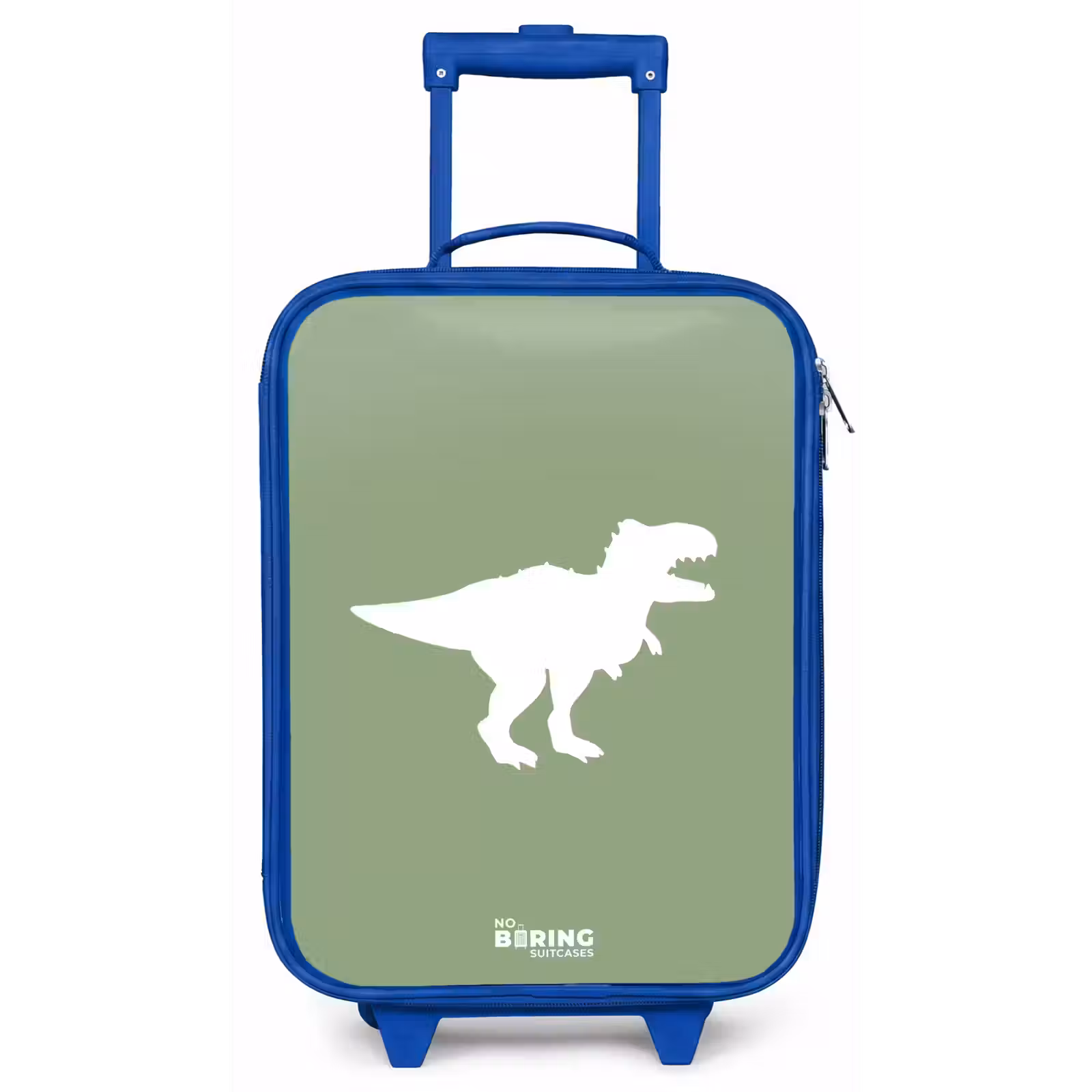 Kinderkoffer - Blauw - Groen met T-rex dino — 1