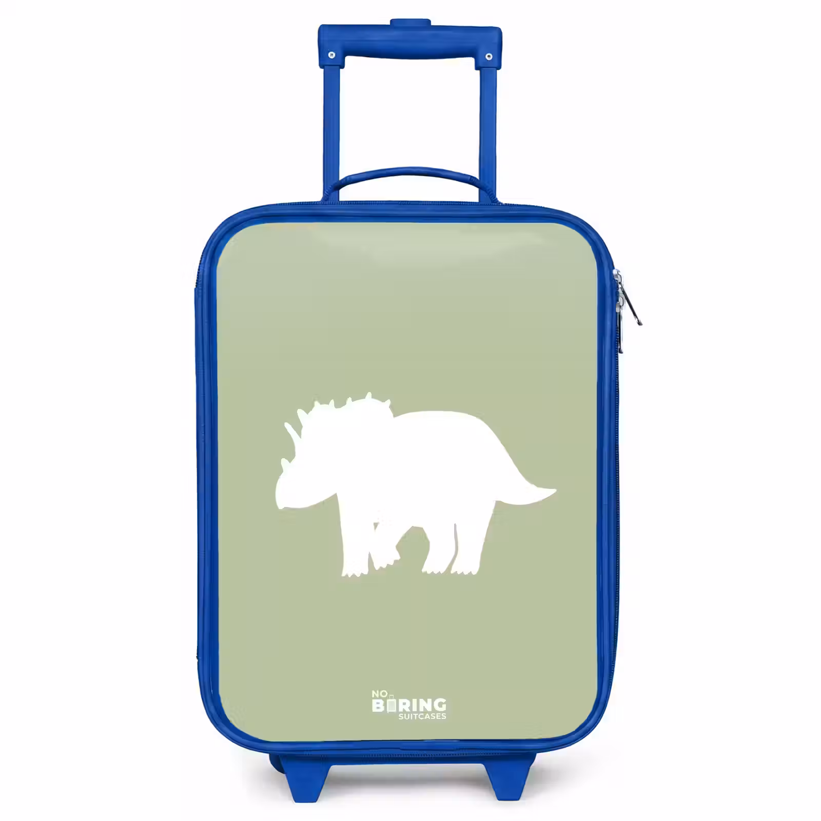 Kinderkoffer - Blauw - Groen met Triceratops dino — 1