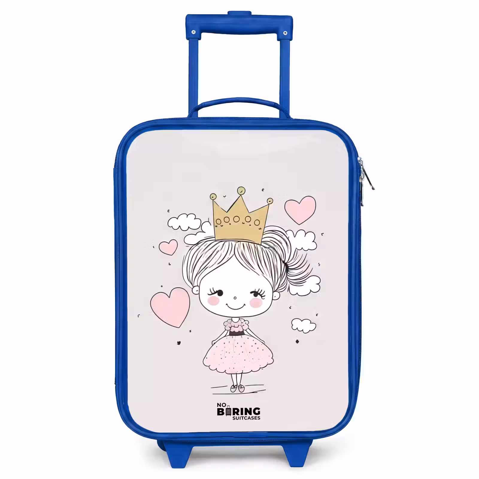 Kinderkoffer - Blauw - Kleine prinses met hartjes — 1