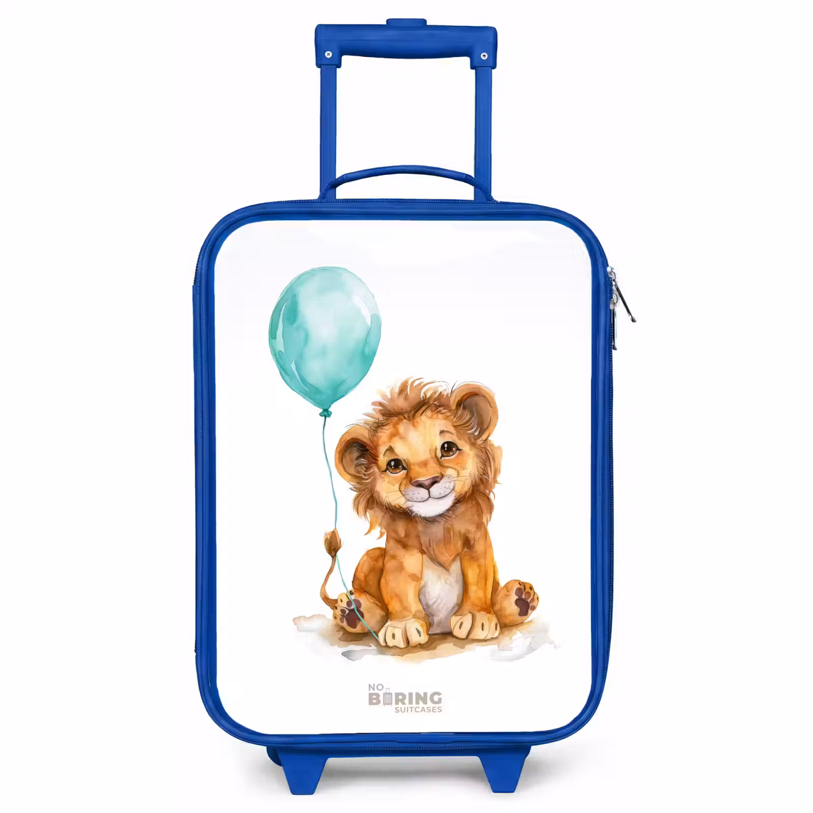 Kinderkoffer - Blauw - Leeuw met blauwe ballon — 1