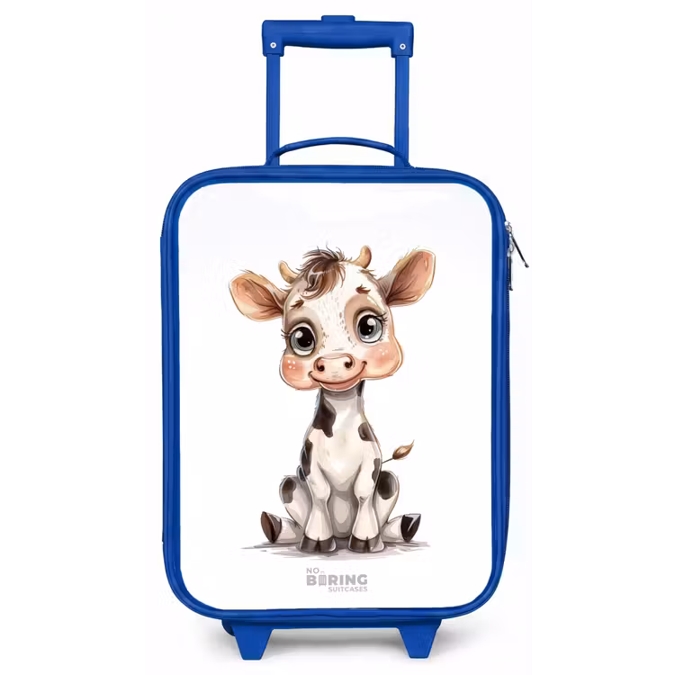 Kinderkoffer - Blauw - Baby koe — 1