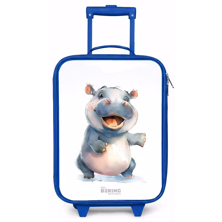 Kinderkoffer - Blauw - Baby nijlpaard — 1