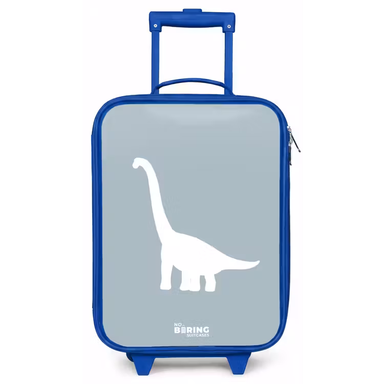 Kinderkoffer - Blauw - Blauw met Brachiosaurus dino — 1