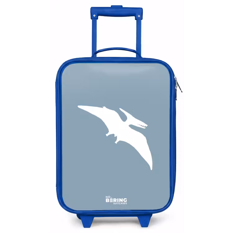 Kinderkoffer - Blauw - Blauw met Pteranodon dino — 1
