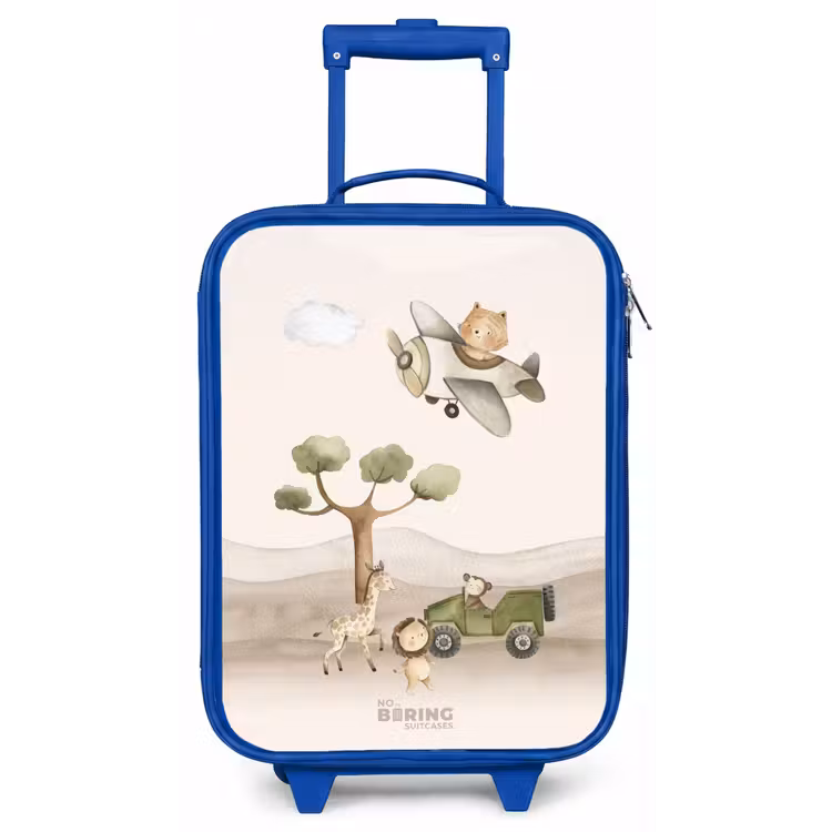 Kinderkoffer - Blauw - Dieren op safari — 1