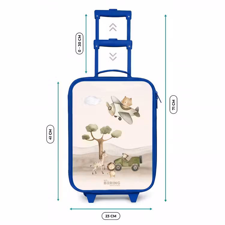 Kinderkoffer - Blauw - Dieren op safari — 6