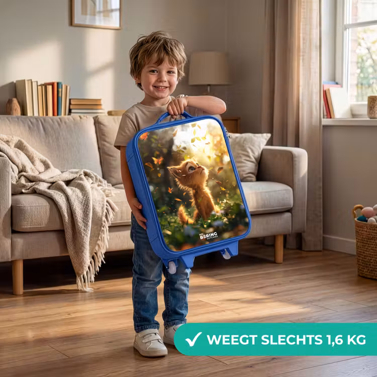 Kinderkoffer - Blauw - Hendrik herfstkatje — 2
