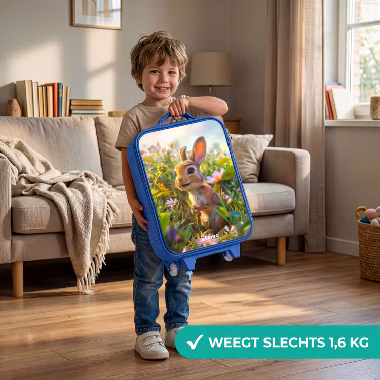 Kinderkoffer - Blauw - Kareltje konijn — 2