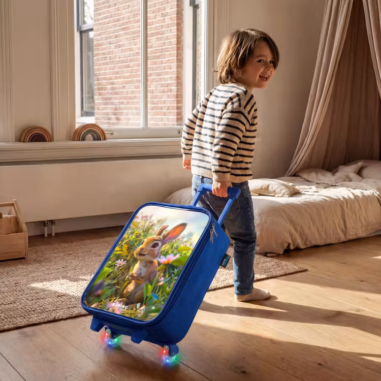 Kinderkoffer - Blauw - Kareltje konijn — 3