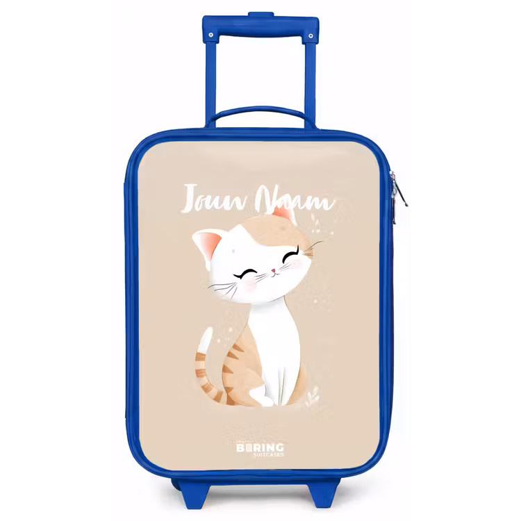 Kinderkoffer - Blauw - Kitten in de kleuren beige en wit — 1
