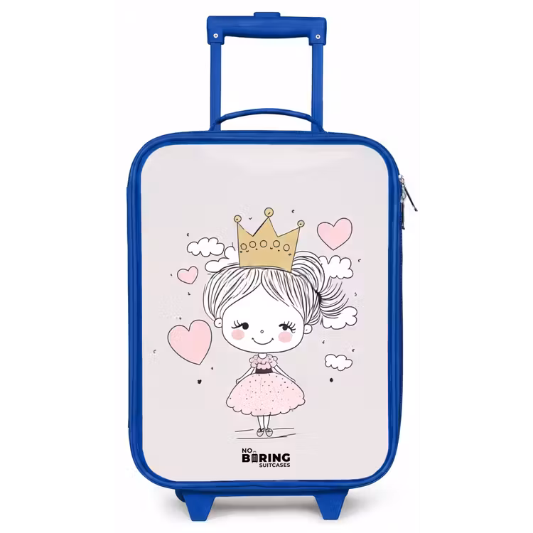 Kinderkoffer - Blauw - Kleine prinses met hartjes — 1