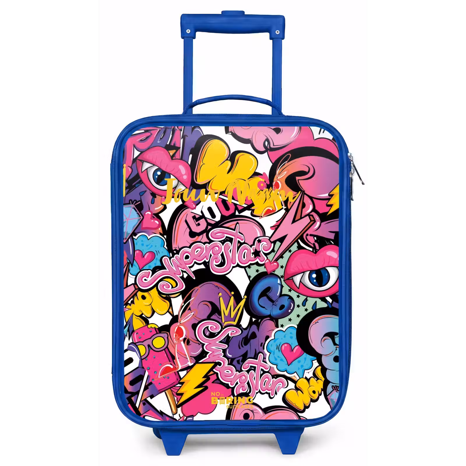 Kinderkoffer - Blauw - Girly graffiti — 1