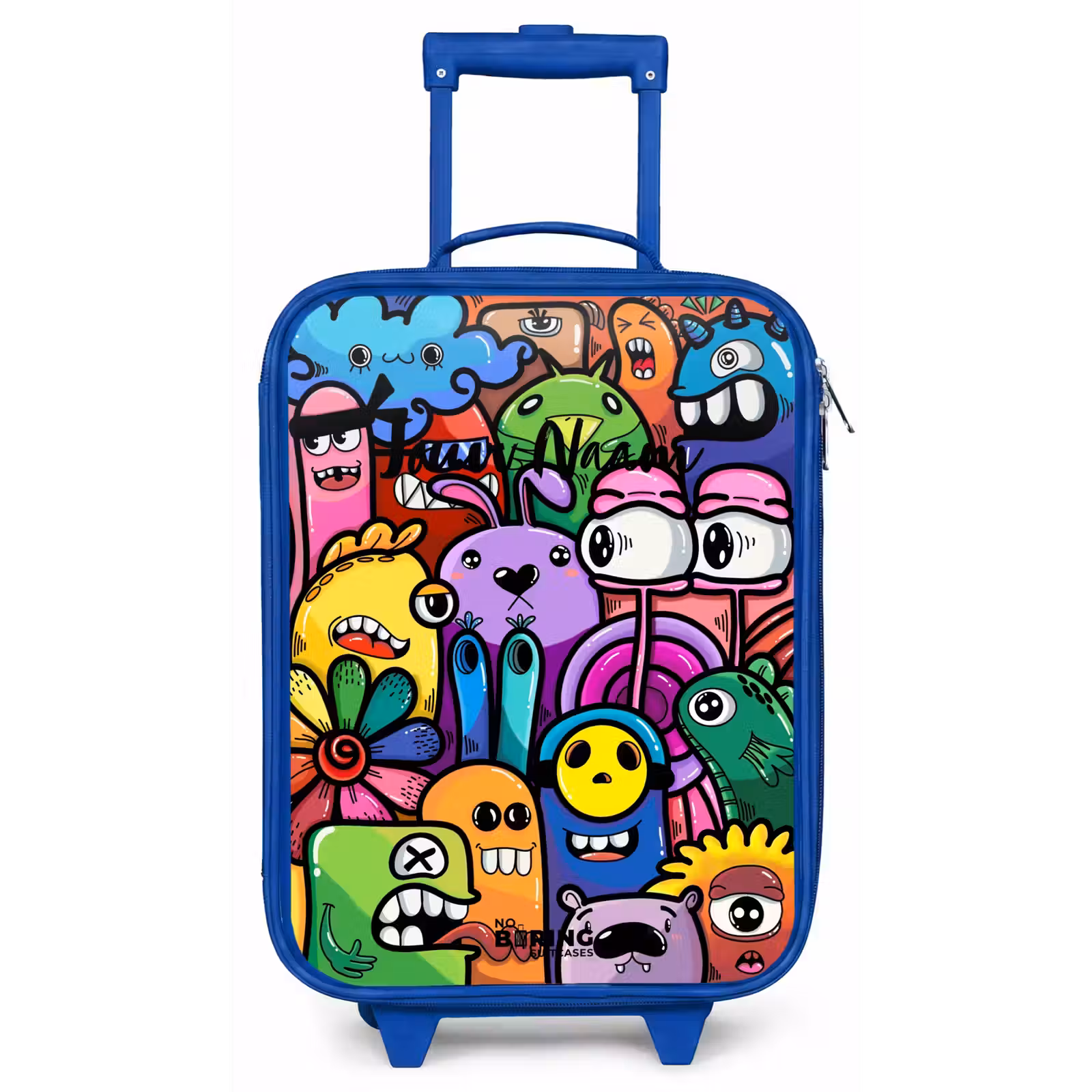 Kinderkoffer - Blauw - Grappige kleurrijke monsters — 1