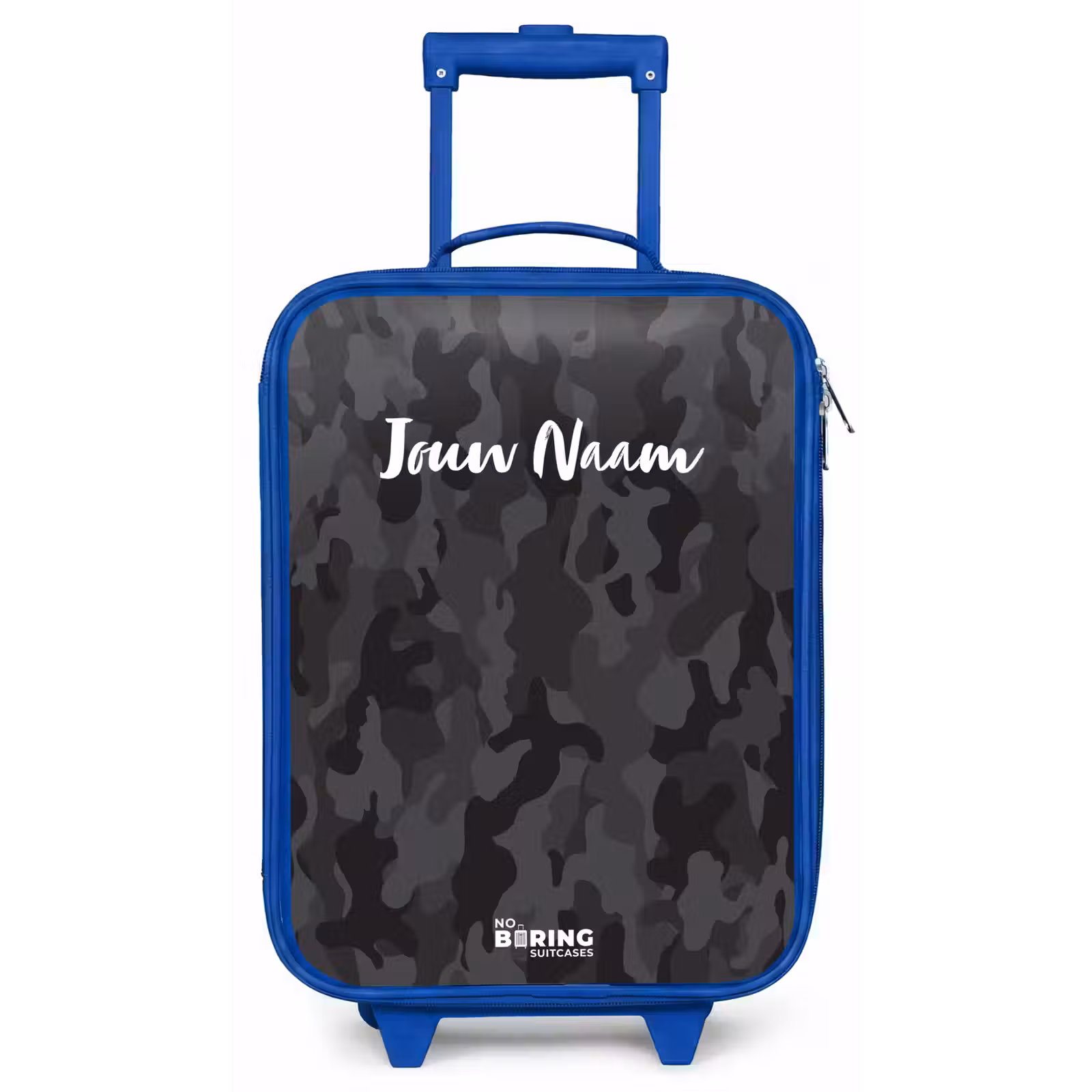Kinderkoffer - Blauw - Groene camouflage print — 1