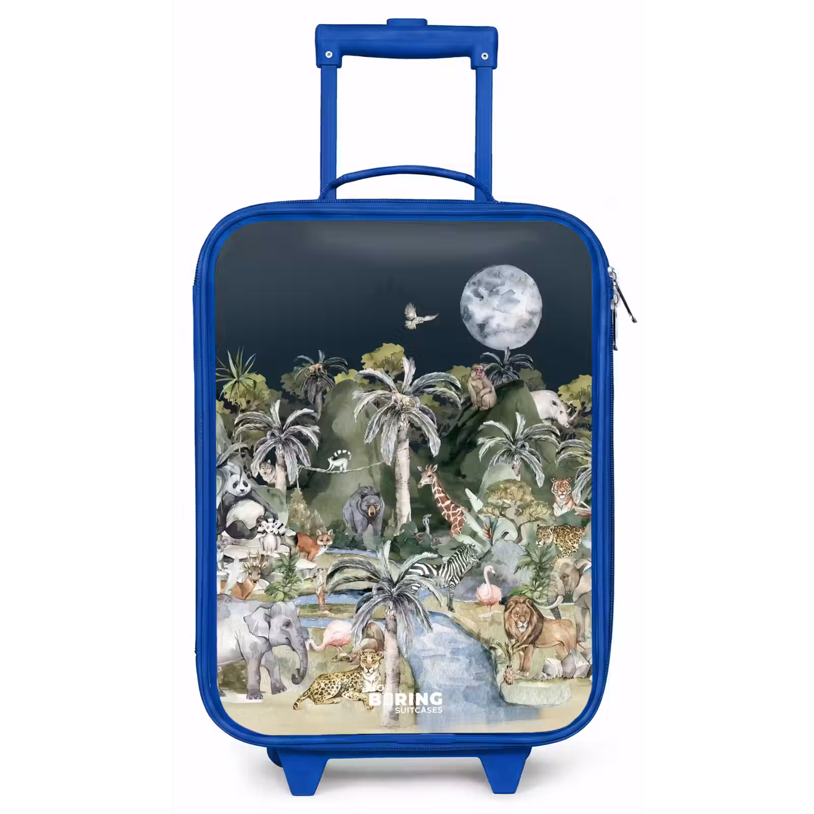 Kinderkoffer - Blauw - Jungle in de maneschijn — 1