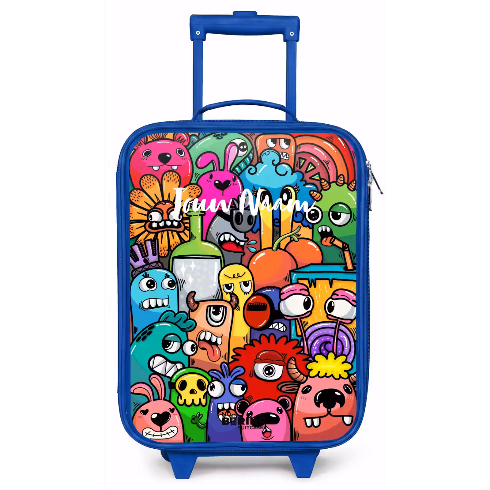 Kinderkoffer - Blauw - Knallende gekleurde monsters — 1