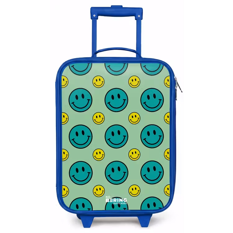 Kinderkoffer - Blauw - All smiles groen — 1