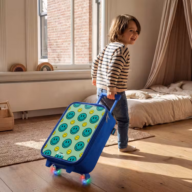 Kinderkoffer - Blauw - All smiles groen — 3