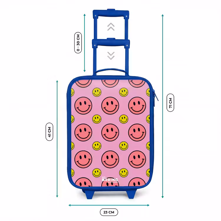 Kinderkoffer - Blauw - All smiles roze — 6