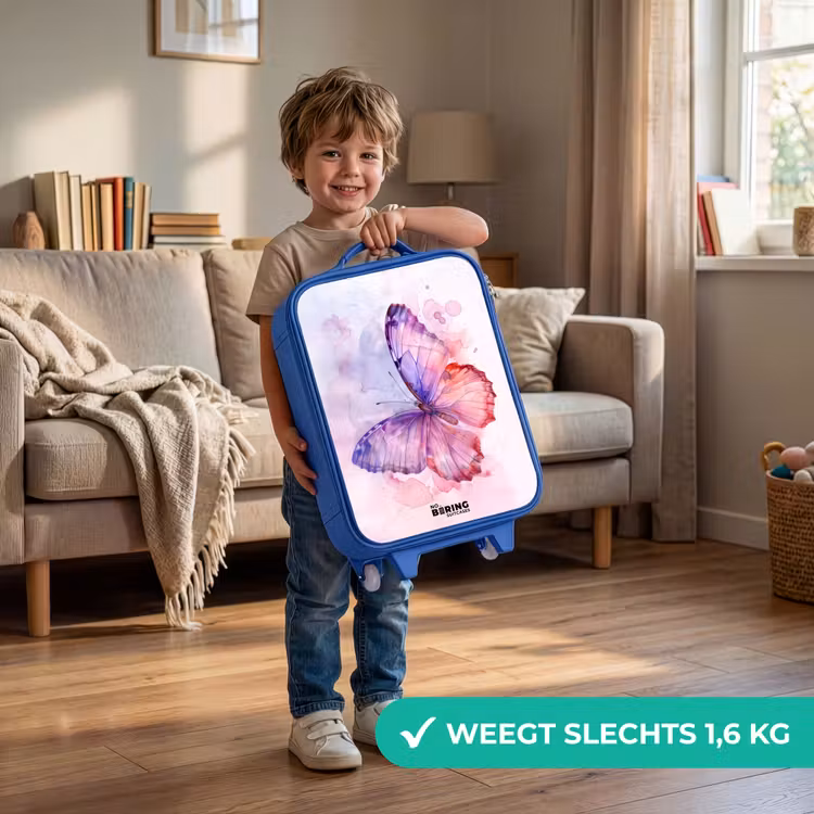 Kinderkoffer - Blauw - Aquarel aurora — 2