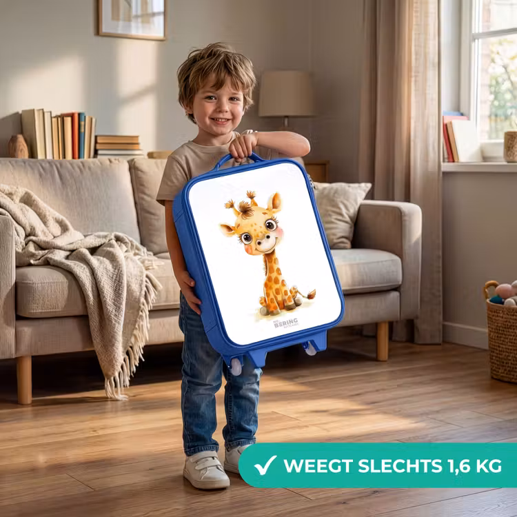Kinderkoffer - Blauw - Baby giraffe — 2