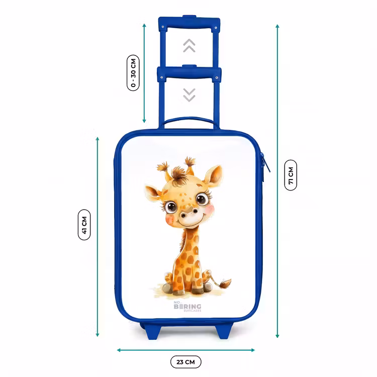 Kinderkoffer - Blauw - Baby giraffe — 6