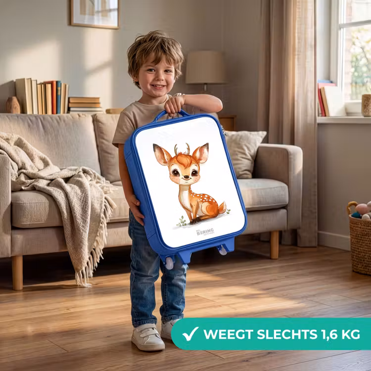 Kinderkoffer - Blauw - Baby hert — 2
