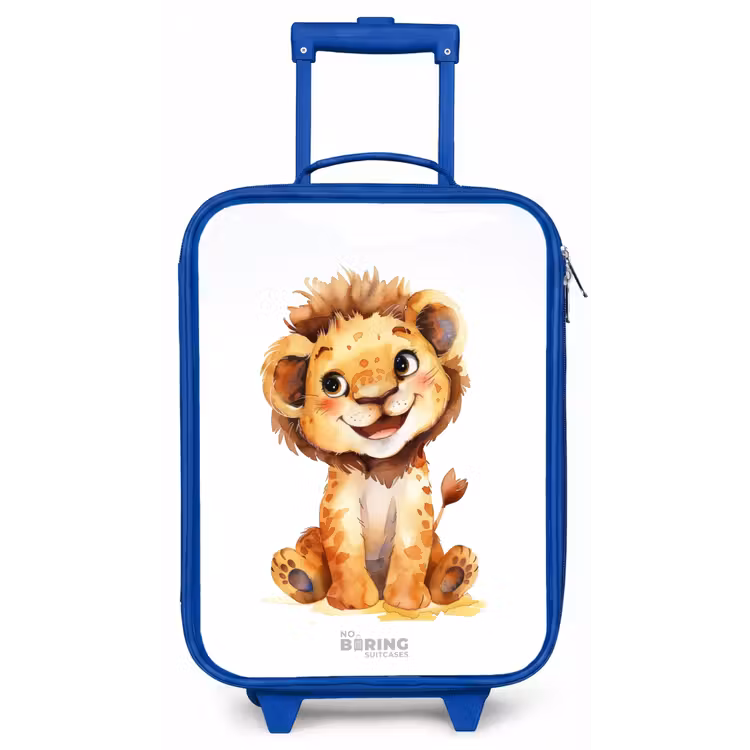 Kinderkoffer - Blauw - Baby leeuw — 1